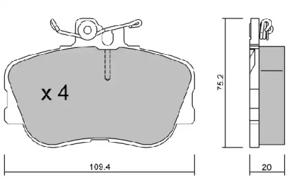 Комплект тормозных колодок AISIN BPMB-1009